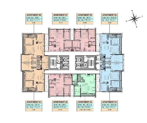 Mặt bằng thiết kế căn hộ chung cư Goldmark City 136 Hồ Tùng Mậu