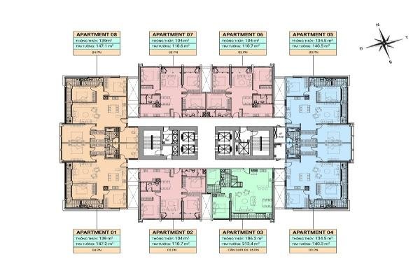 Thiết kế căn hộ tòa R3 Goldmark City tối ưu hóa không gian, ánh sáng tự nhiên, tạo không gian sống thoáng đãng.